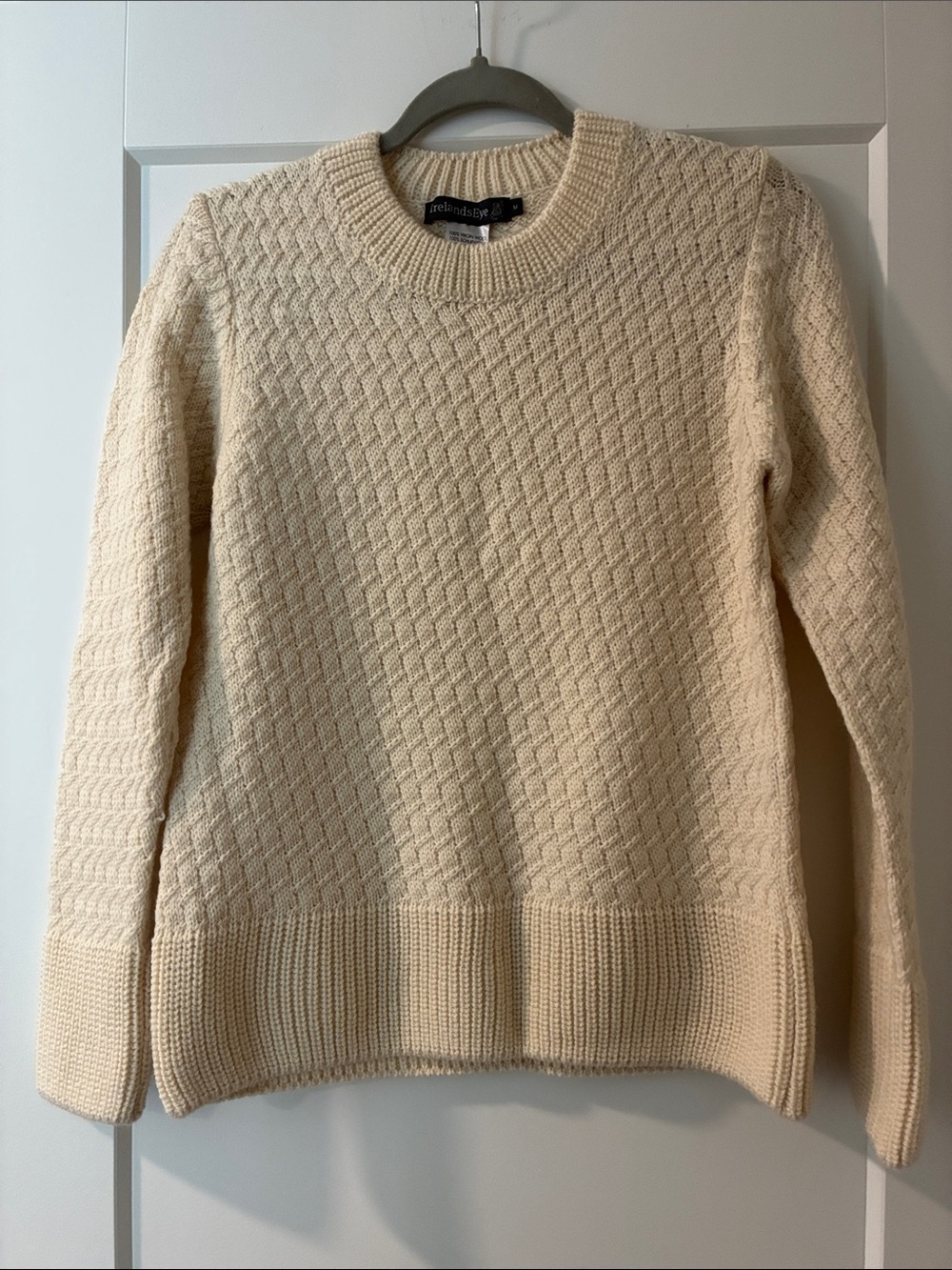 Ireland’s Eye—Cream Textured Crewneck Sweater—NWOT